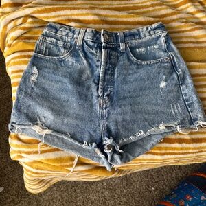 High Waist Jean Shorts
